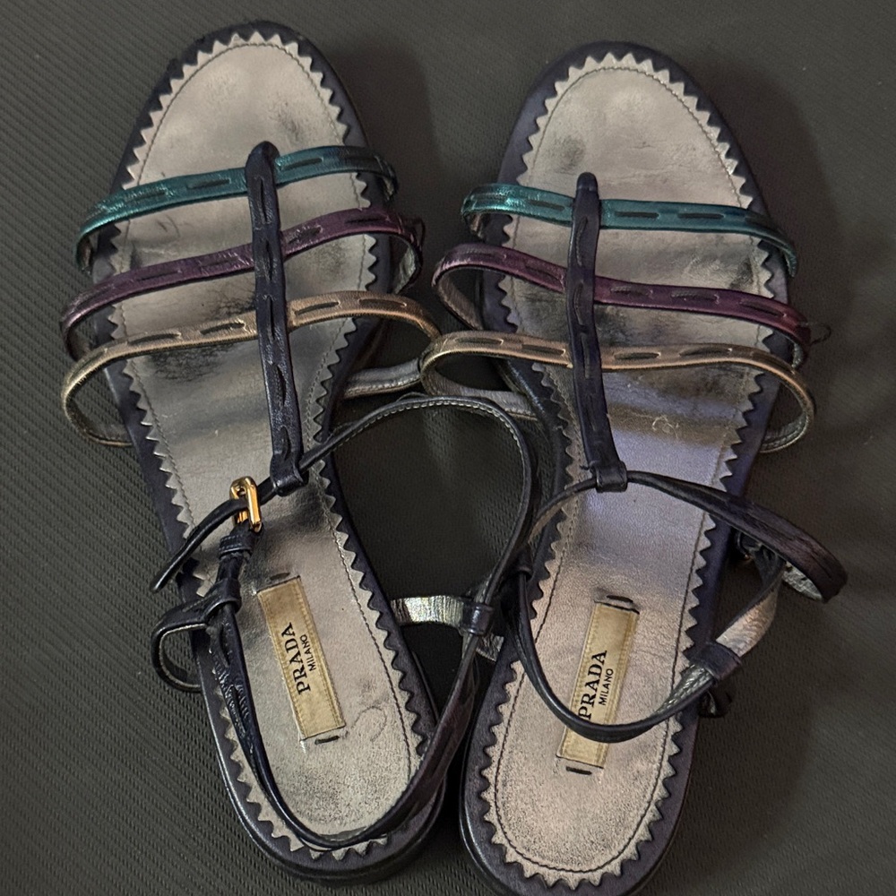 Prada Women's Multicolor Strappy Sandals